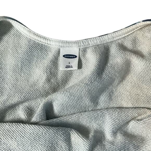 Old Navy Light-Weight Textured-Knit Lounge Tank Top Large Blue Spiral Tie-Dye - Picture 7 of 8